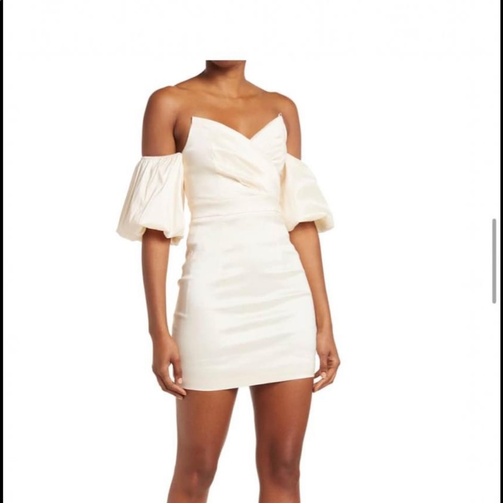 Do + be puff sleeve white dress